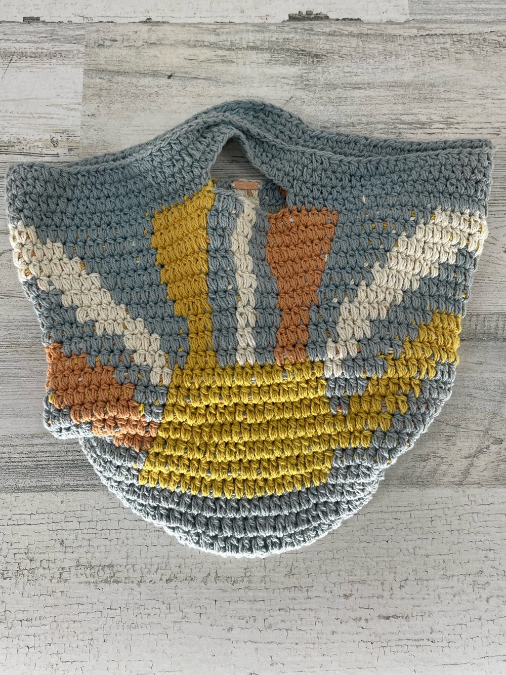 Free People Cali Crochet Clutch Sun Ray Boho Vibes HTF Unique